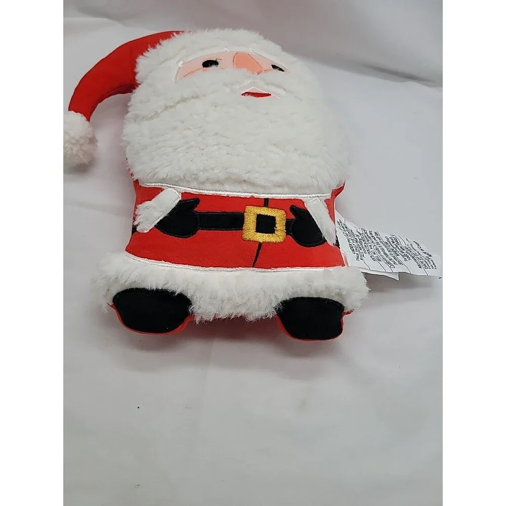 Christmas Shaped Santa Faux Shearling Throw Pillow Red/white Wondershop 15